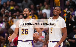 蔡崇信被nba罚款(蔡崇信wnba)